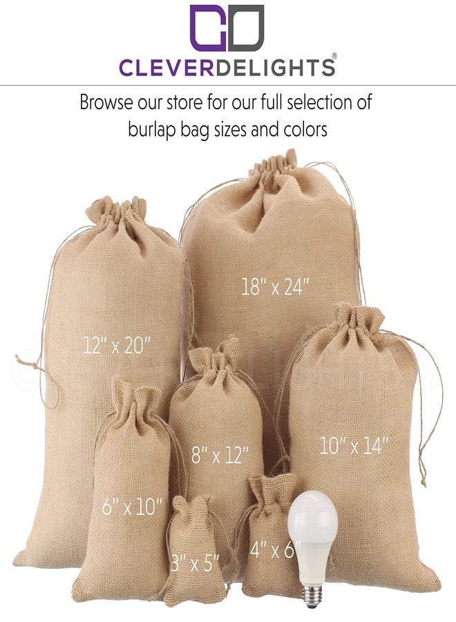 CleverDelights 18" x 24" Burlap Bags - 2 Pack - 18x24 Inch Jute Burlap Drawstring Sacks - Image 3